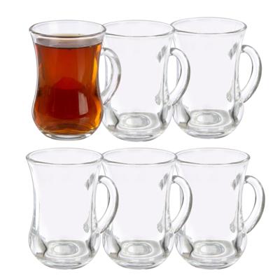 Turkse Theeglazen - 6x stuks - glas - 150 ml - thee / koffie - glazen Turkse Theeglazen - 6x stuks - glas - 150 ml - thee / koffie - glazen