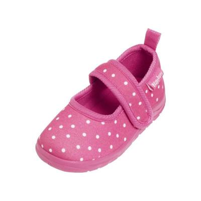 Playshoes pantoffels Stippen Fuchsia Wit-32-33