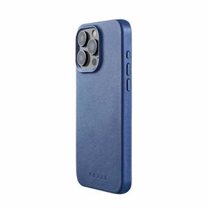 Mujjo Leather Case with MagSafe iPhone 15 Pro Max blauw - MUJJO-CL-041-BL