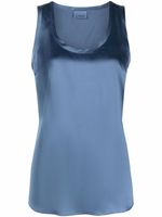 Brunello Cucinelli blouse en soie à encolure ronde - Bleu