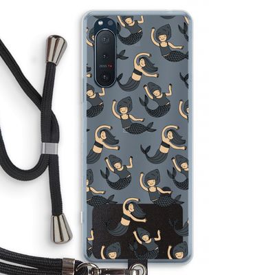 Zeemeermin: Sony Xperia 5 II Transparant Hoesje met koord