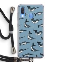 Narwhal: Samsung Galaxy A40 Transparant Hoesje met koord
