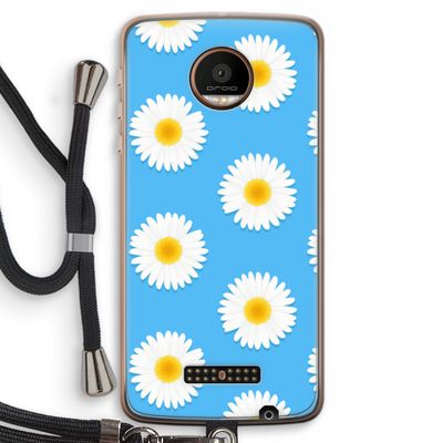 Margrietjes: Motorola Moto Z Force Transparant Hoesje met koord