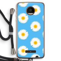 Margrietjes: Motorola Moto Z Force Transparant Hoesje met koord Margrietjes: Motorola Moto Z Force Transparant Hoesje met koord