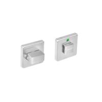Intersteel toilet-/badkamersluiting met vierkant rozet - 54x54 mm - RVS geborsteld - thumbnail