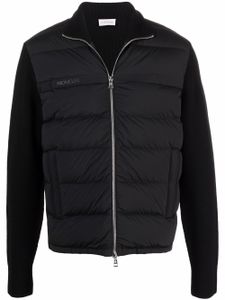 Moncler cardigan à devant matelassé - Noir