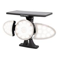 Fulco - LED Solar Wandlamp - Incl. Bewegingssensor - 6000K Daglicht wit - IP65 Waterdicht - Kantelbaar - Zonne energie