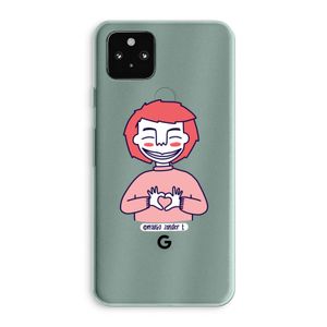 Hartje: Google Pixel 5a 5G Transparant Hoesje