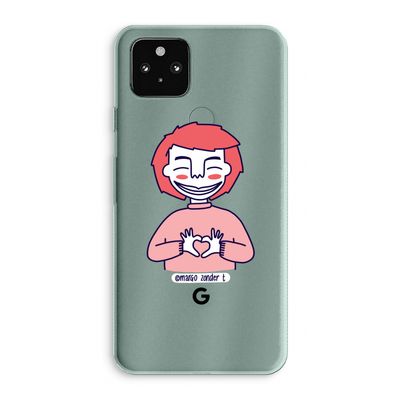 Hartje: Google Pixel 5a 5G Transparant Hoesje