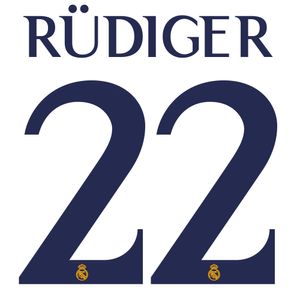 Rüdiger 22 (Officiële Real Madrid Bedrukking 2023-2024)