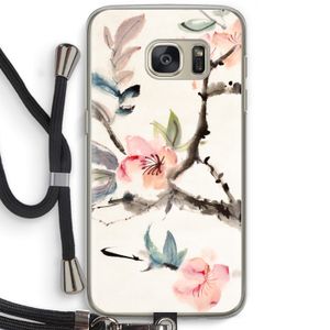 Japanse bloemen: Samsung Galaxy S7 Transparant Hoesje met koord
