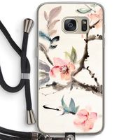 Japanse bloemen: Samsung Galaxy S7 Transparant Hoesje met koord