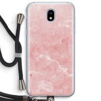 Roze marmer: Samsung Galaxy J5 (2017) Transparant Hoesje met koord