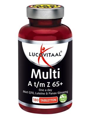 Lucovitaal Voedingssupplementen Multi A t/m Z 65+ Met Q10 180Tabletten