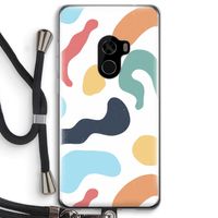 Memphis Shapes Blue: Xiaomi Mi Mix 2 Transparant Hoesje met koord