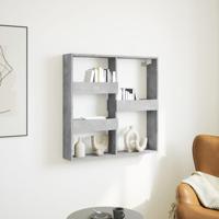Wandkast 80x15x80 cm bewerkt hout betongrijs Wandkast 80x15x80 cm bewerkt hout betongrijs