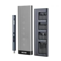 VEVOR Elektrische precisieschroevendraaier (48 magnetische bits) Mini elektrische schroevendraaier met magnetische opbergdoos, led-lampje en type-C oplaadfunctie, voor het repareren van mobiele telefoons en laptops