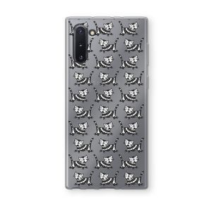 Zwarte poes: Samsung Galaxy Note 10 Transparant Hoesje