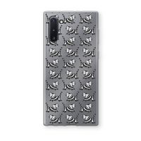Zwarte poes: Samsung Galaxy Note 10 Transparant Hoesje
