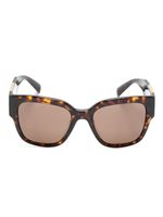 Versace Eyewear lunettes de soleil carrées à effet écailles de tortue - Marron