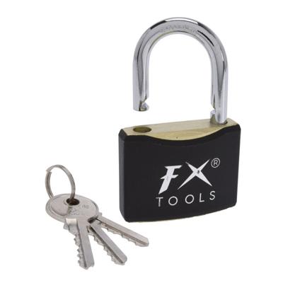 FX Tools Hangslot / bagageslot - metaal - zwart - 5 x 1,5 x 7,5 cm - Hangslotjes