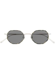 Matsuda lunettes de soleil à monture géométrique gravée - Argent