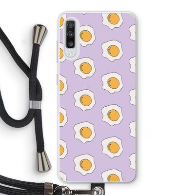 Bacon to my eggs #1: Samsung Galaxy A70 Transparant Hoesje met koord