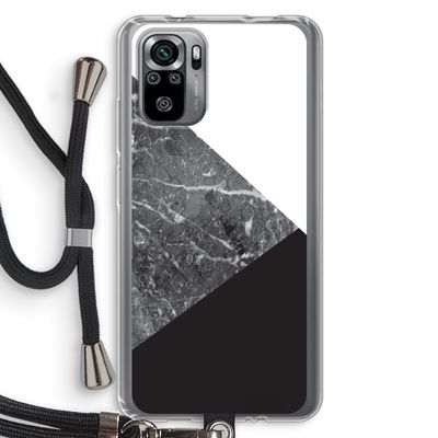 Combinatie marmer: Xiaomi Redmi Note 10S Transparant Hoesje met koord