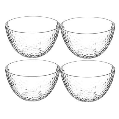 Secret de Gourmet - Set van 10x stuks - Kommetje/serveer schaaltjes - relief kunststof - D14 cm