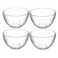 Secret de Gourmet - Set van 10x stuks - Kommetje/serveer schaaltjes - relief kunststof - D14 cm