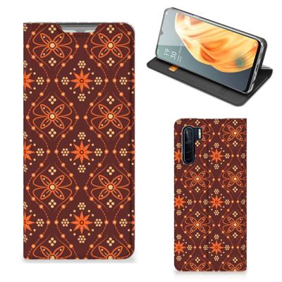 OPPO Reno3 | A91 | Hoesje met Magneet | Batik Brown