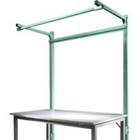 Manuflex ZB3841.0001 Opbouwdeel met arm voor universele + professionele standaard achtergrond tafels, gebruiksh 1500 mm