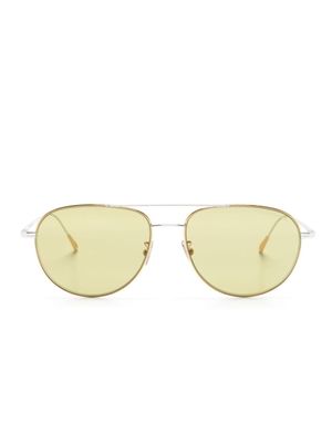 Cutler & Gross lunettes de vue bicolores à monture pilote - Vert