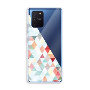 Gekleurde driehoekjes pastel: Samsung Galaxy Note 10 Lite Transparant Hoesje