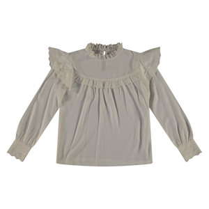 Vinrose Meisjes blouse - Egret