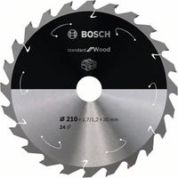 Bosch Accessories Bosch Power Tools 2608837713 Hardmetaal-cirkelzaagblad 210 x 30 mm Aantal tanden: 24 1 stuk(s) - thumbnail