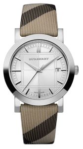Horlogeband Burberry BU1390 Leder/Kunststof Bi-Color