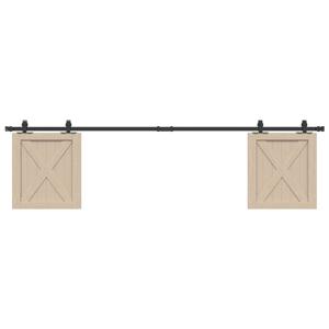 VidaXL Ophangset voor schuifdeur 200 cm koolstofstaal