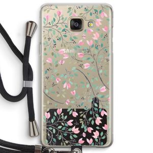Sierlijke bloemen: Samsung Galaxy A5 (2016) Transparant Hoesje met koord
