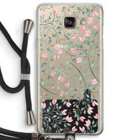 Sierlijke bloemen: Samsung Galaxy A5 (2016) Transparant Hoesje met koord