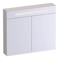 Brauer Promise Deluxe Spiegelkast - 80 cm - met Verlichting - 2 Dubbelzijdige Spiegeldeuren - Mat Zand