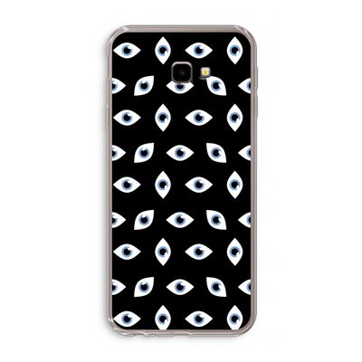Eyes pattern: Samsung Galaxy J4 Plus Transparant Hoesje