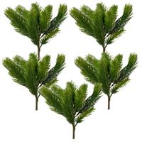 Kersttak/dennentak - 10x - groen - L25 cm - kunsttak - kerststukje maken nep tak