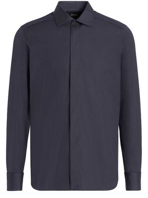 Zegna Trofeo silk shirt - Bleu