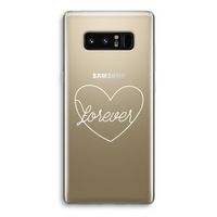 Forever heart pastel: Samsung Galaxy Note 8 Transparant Hoesje