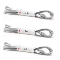 Zilveren zijden cadeaulint - 3x stuks - hobbylint - 0,5 x 300 cm - cadeau verpakken / inpakken - sie