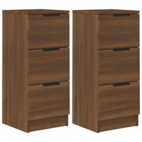 The Living Store Dressoir - The Living Store - Bijzetkast - 30x30x70 cm - Bruineiken