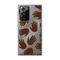 Hands dark: Samsung Galaxy Note 20 Ultra / Note 20 Ultra 5G Transparant Hoesje
