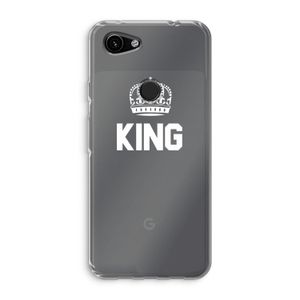 King zwart: Google Pixel 3a Transparant Hoesje