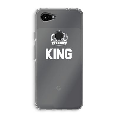 King zwart: Google Pixel 3a Transparant Hoesje